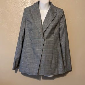 Romeo & Juliet Couture size S black grey plaid coat pleated back
